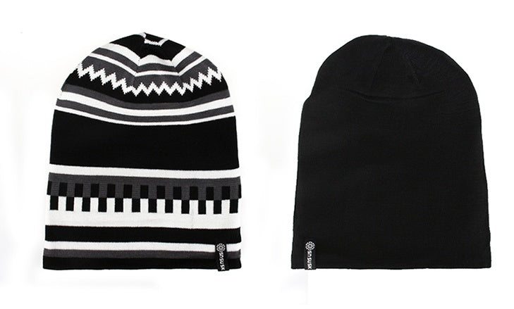 Double-Layer Knit Beanie, Unisex Winter Hat