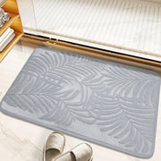 Leaf pattern memory foam bath mat, view 2 - MRSLM