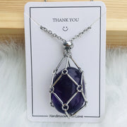 customized stone pendant necklace, view 9 - MRSLM