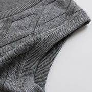 Men's V-neck knit sweater vest, view 2 - MRSLM