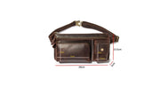 retro leather chest bag, view 6 - MRSLM