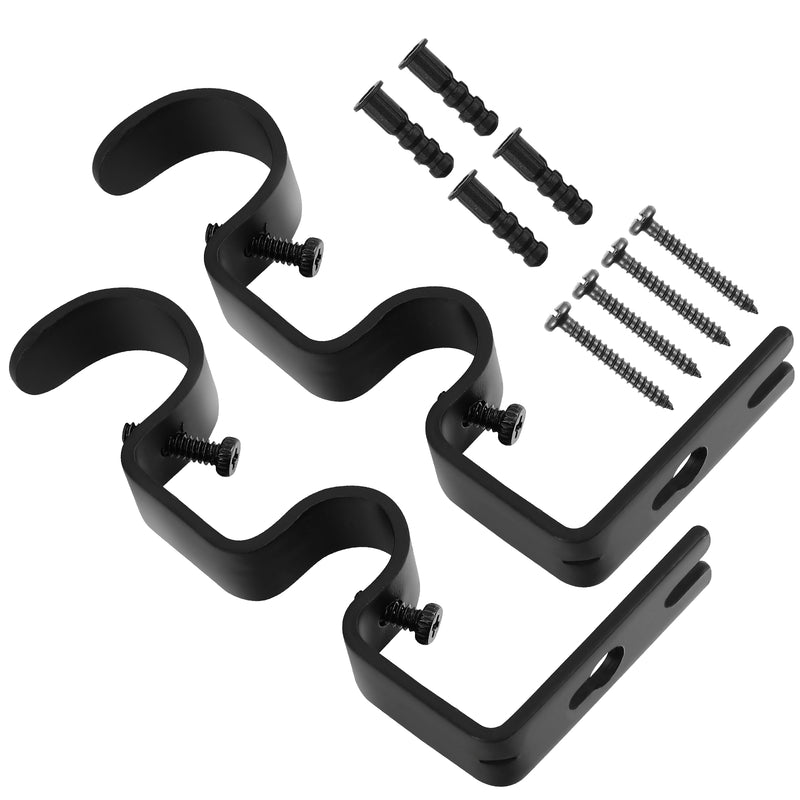 double curtain rod bracket holders, view 7 - MRSLM