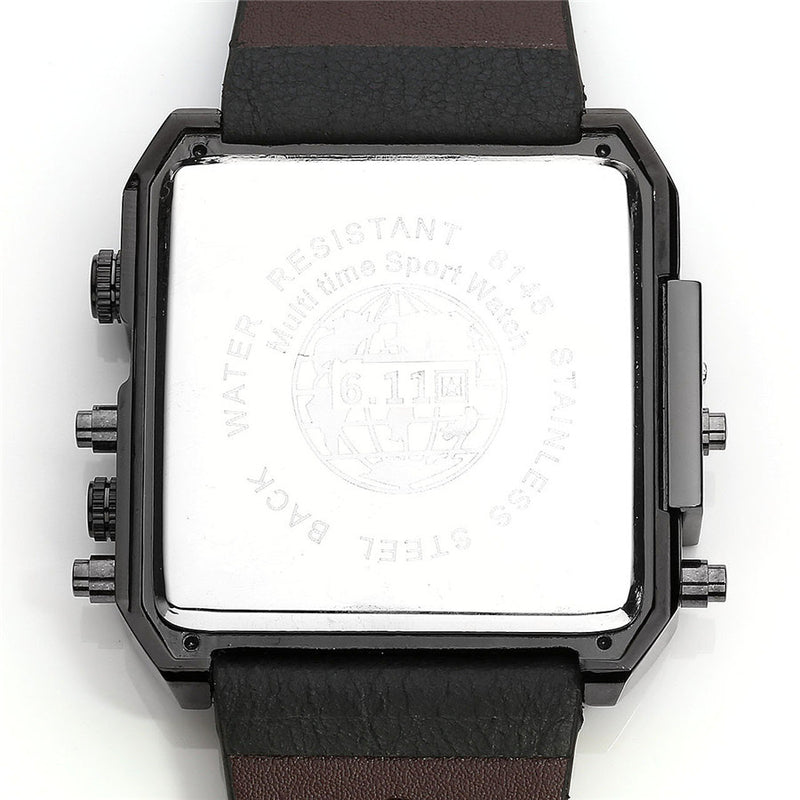 Countdown Waterproof Backlight Luminous Double Display Electronic Watch