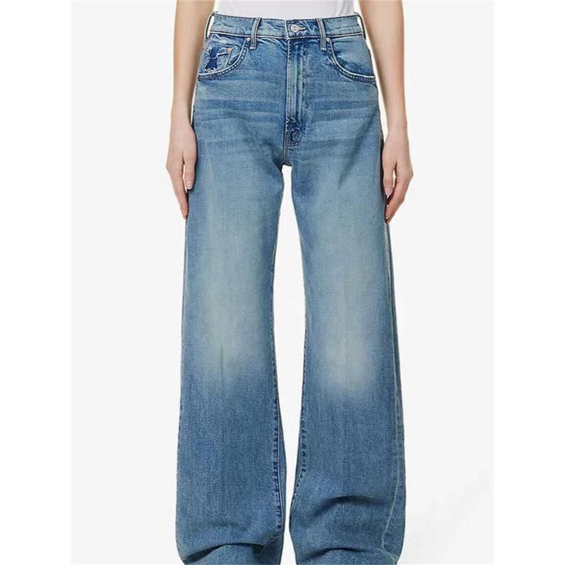 vintage blue wide-leg jeans, view 3 - MRSLM