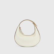 crescent leather crossbody bag, view 7 - MRSLM