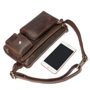 retro leather chest bag, view 5 - MRSLM