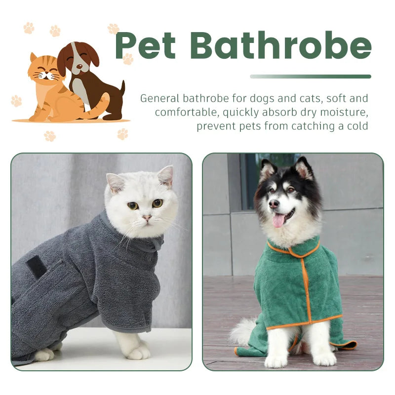Microfiber dog bathrobe towel, view 11 - MRSLM
