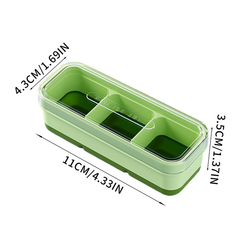 square ice cube tray with lid, view 2 - MRSLM