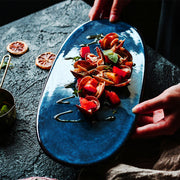 oval ceramic sushi sashimi plate - MRSLM