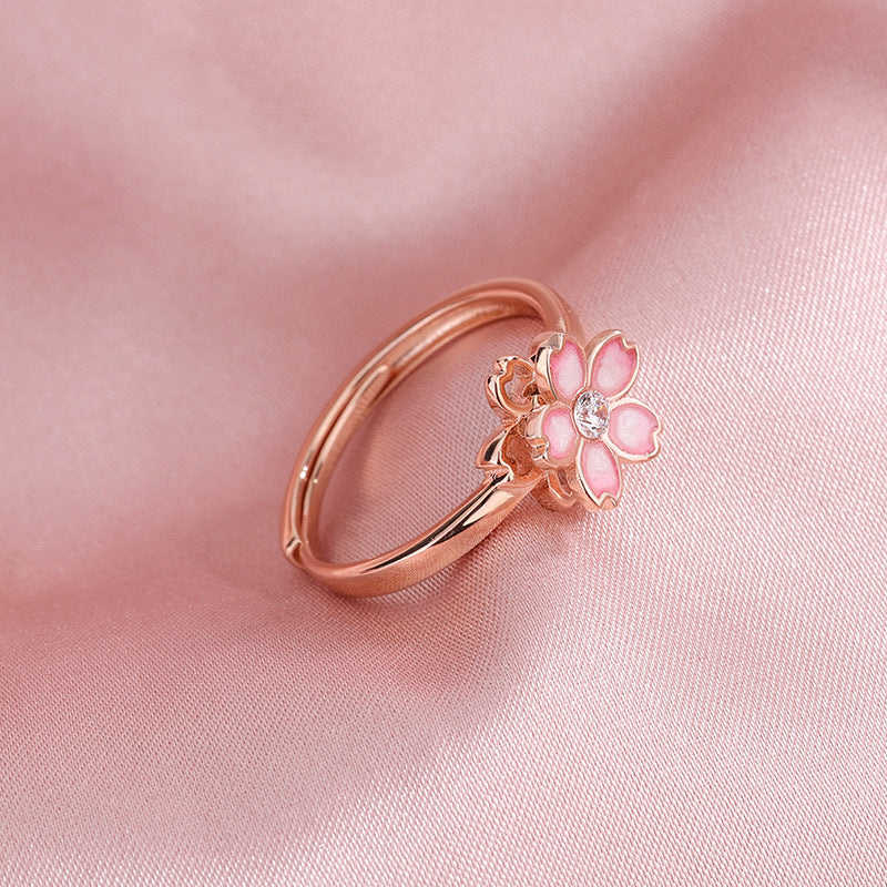 cherry blossom rotatable ring, view 4 - MRSLM