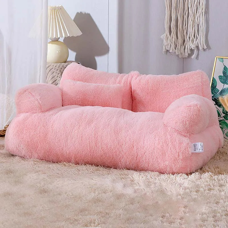 cozy plush cat bed sofa, view 5 - MRSLM