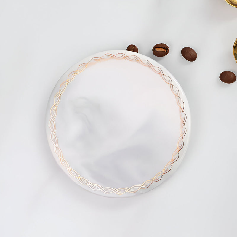 golden edge marble ceramic coasters, view 3 - MRSLM