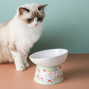 Hand-painted ceramic cat bowl, view 11 - MRSLM