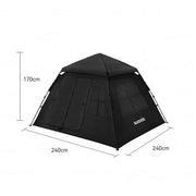 automatic tent with two doors and four windows, view 2 - MRSLM