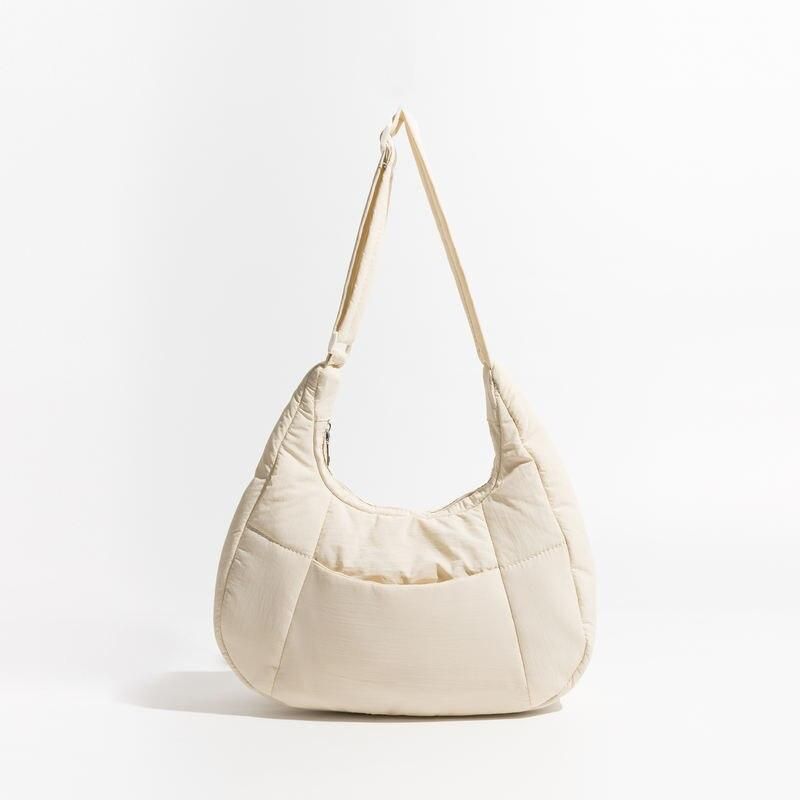 half moon puffer shoulder bag, view 3 - MRSLM