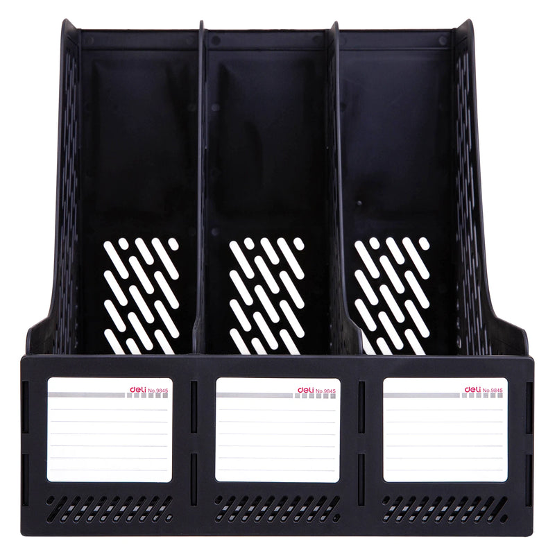 triptych magazine file holder desk organizer, view 2 - MRSLM