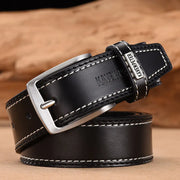 men's genuine cowskin leather belt, view 3 - MRSLM