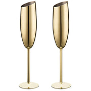 stainless steel champagne glass set, view 4 - MRSLM