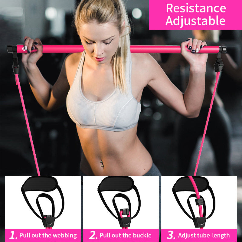 Chest expander puller with padded bar, view 3 - MRSLM
