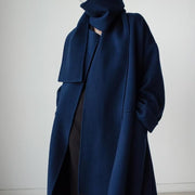 fashion women's coat with scarf collar, view 12 - MRSLM