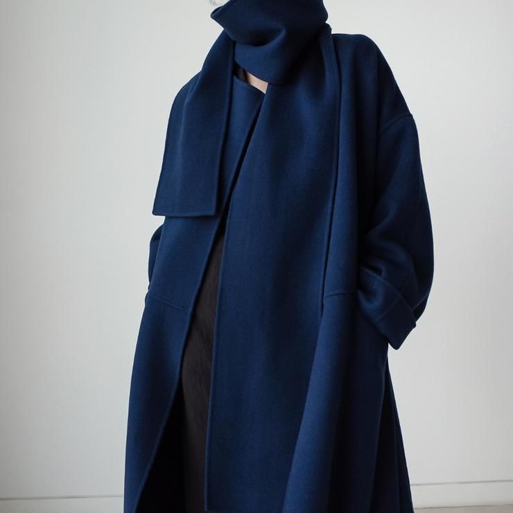 fashion women's coat with scarf collar, view 12 - MRSLM