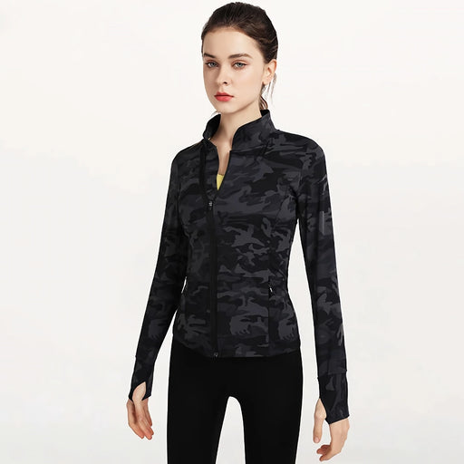 camouflage women's full zip sports jacket - MRSLM