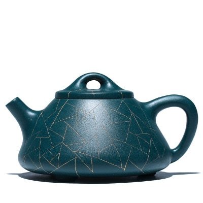 azure clay teapot, view 5 - MRSLM