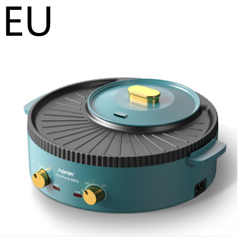 multi-function hot pot and barbecue one-piece pot, view 3 - MRSLM