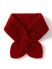 Cashmere moss stitch bowknot scarf, view 7 - MRSLM