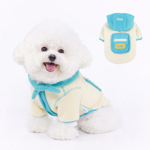 warm fleece pet jacket with detachable hat - MRSLM