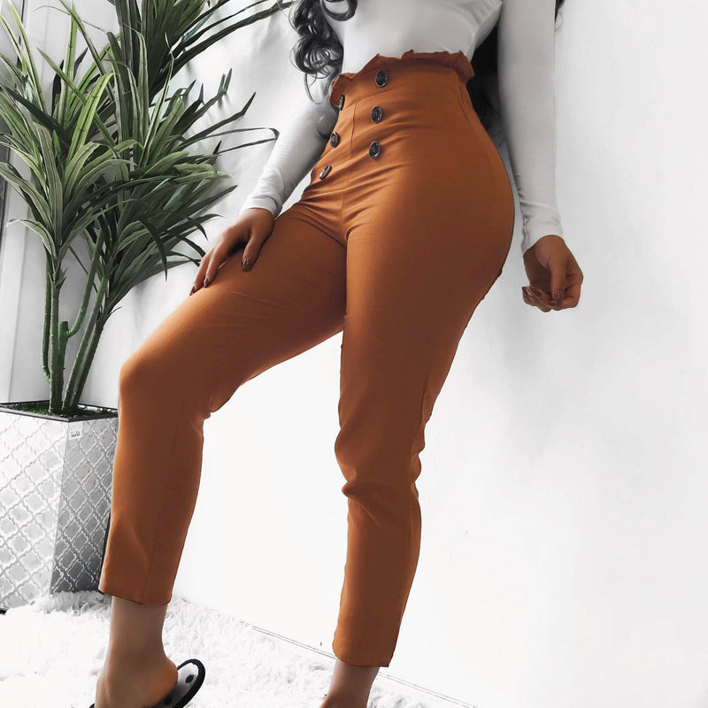 lace button slim pants, view 5 - MRSLM