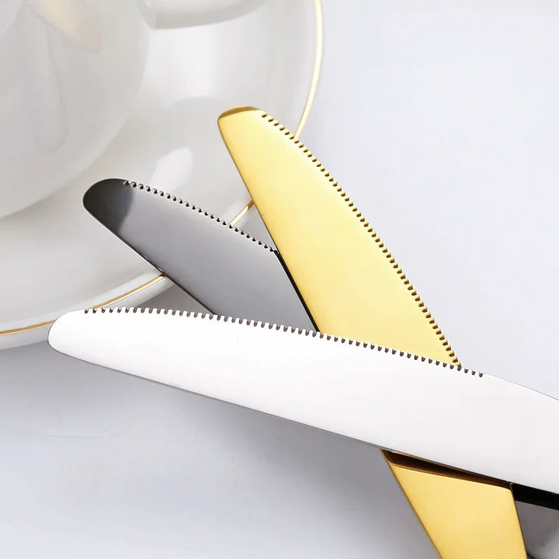 30-piece golden cutlery set, view 6 - MRSLM