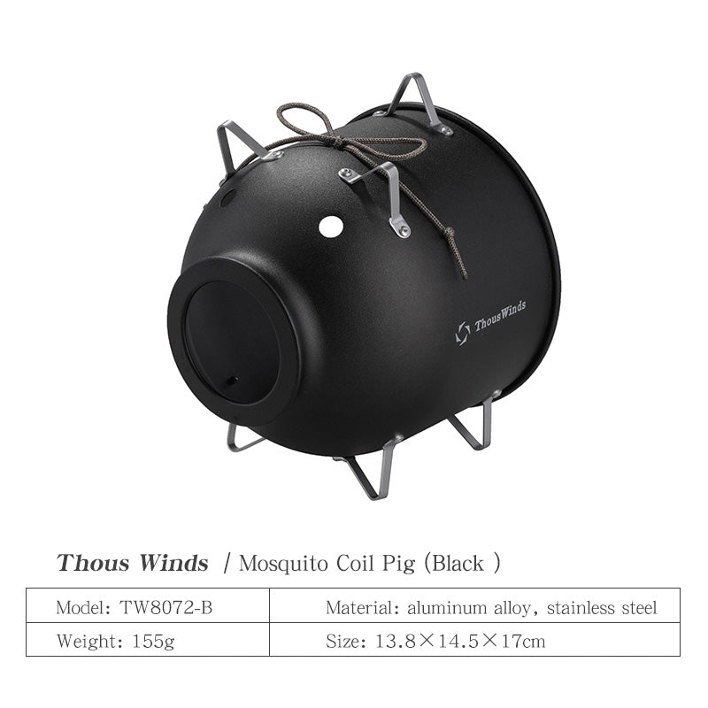 pig mosquito coil holder, view 2 - MRSLM