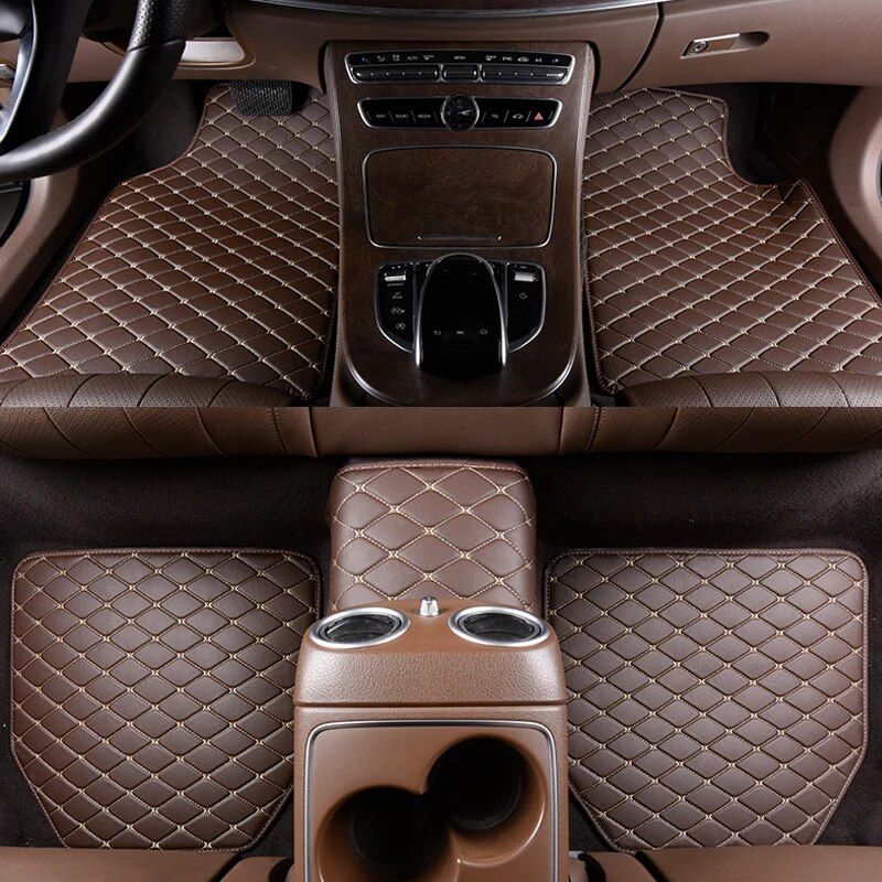 Universal leather car floor mats, view 5 - MRSLM