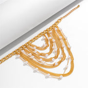 boho tassel pearl anklet, view 10 - MRSLM