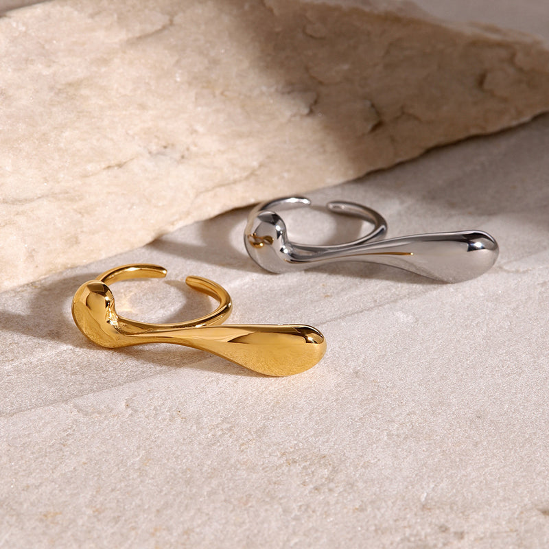 Water drop open ring, view 5 - MRSLM