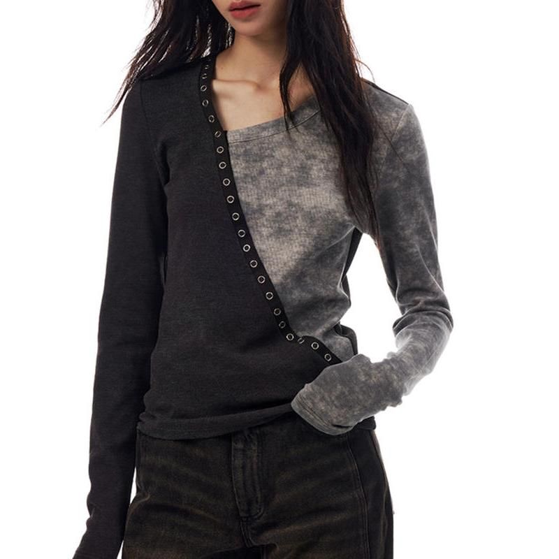 irregular v-neck knitted pullover - MRSLM