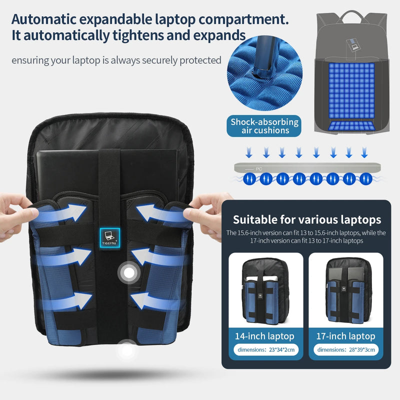 business laptop backpack, view 5 - MRSLM
