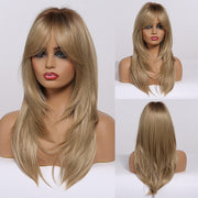 gradient straight wig with side bangs, view 4 - MRSLM
