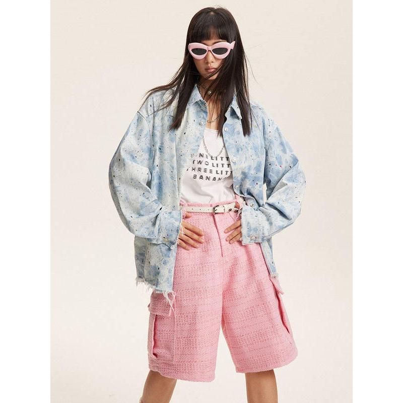 vintage gradient long sleeve blouse, view 3 - MRSLM