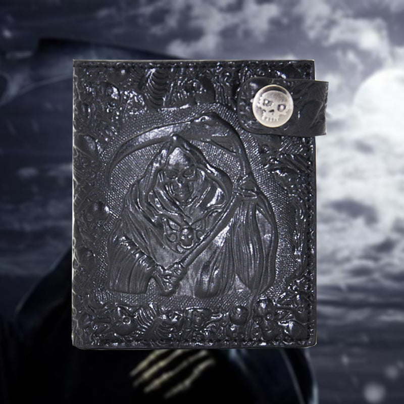 retro demon pattern men's wallet - MRSLM