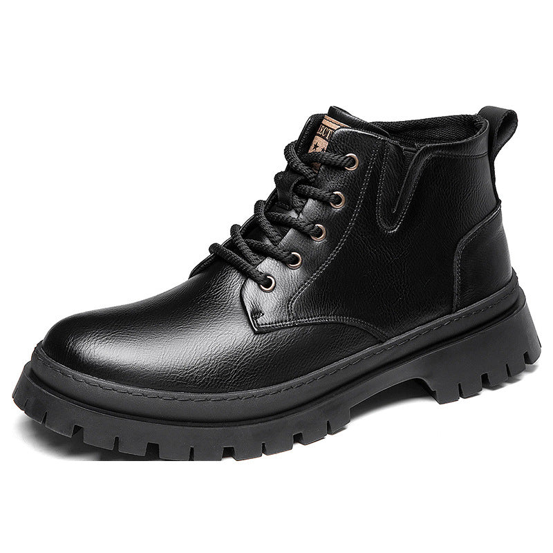 men's vintage leather ankle boots, view 6 - MRSLM