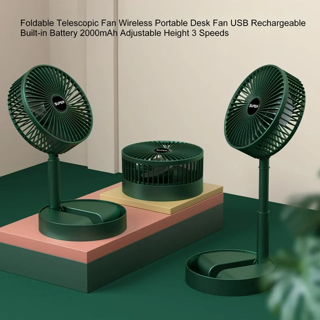 Compact 6-Inch USB Portable Fan with 3-Speed Control