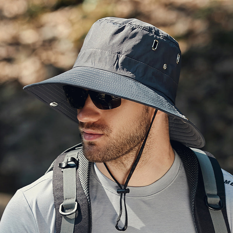 wide brim waterproof sun hat for men, view 6 - MRSLM
