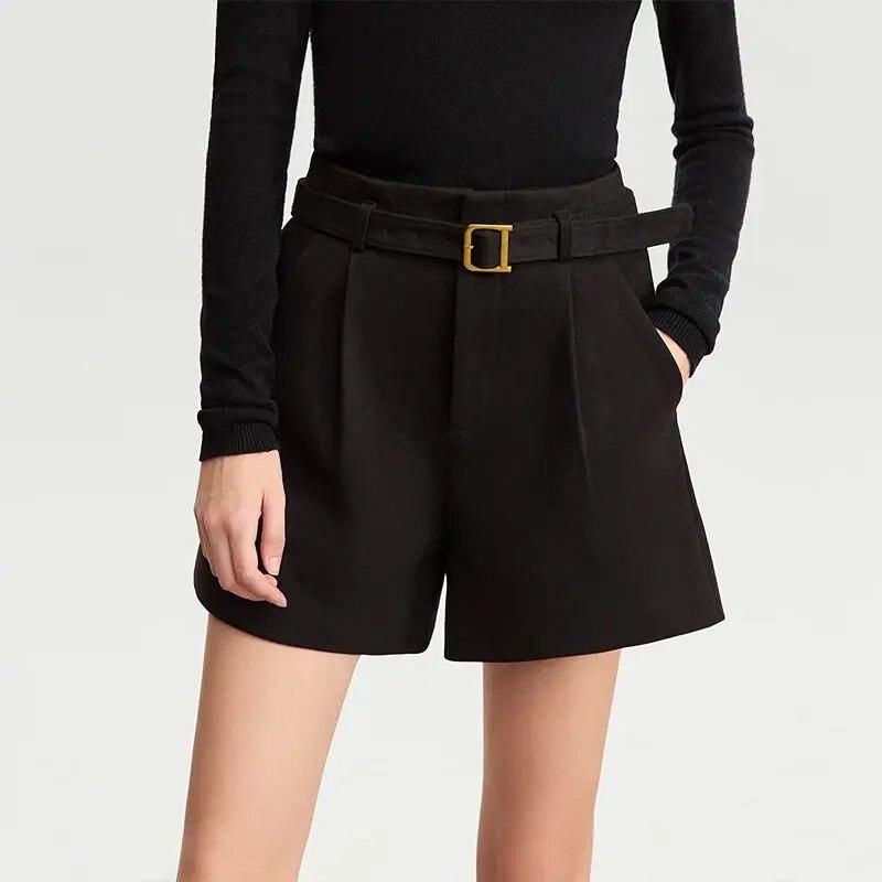 winter casual shorts with belt, view 3 - MRSLM