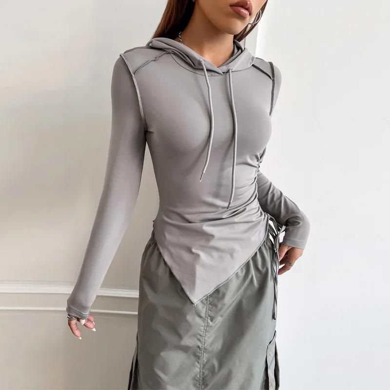 asymmetrical cropped hoodie - MRSLM