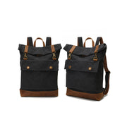 roll top canvas backpack, view 7 - MRSLM