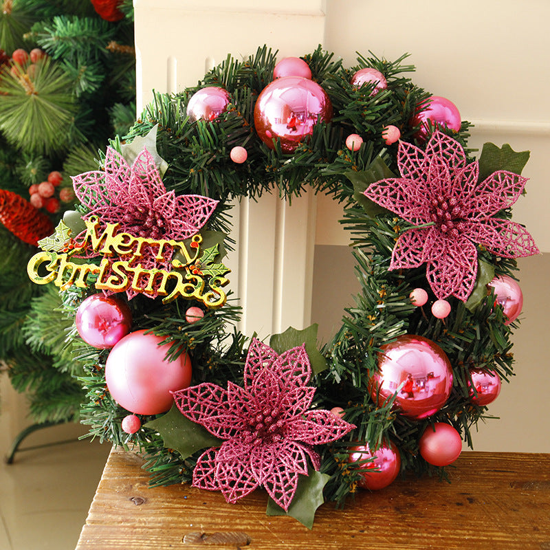 Metallic Christmas ornament wreath, view 5 - MRSLM