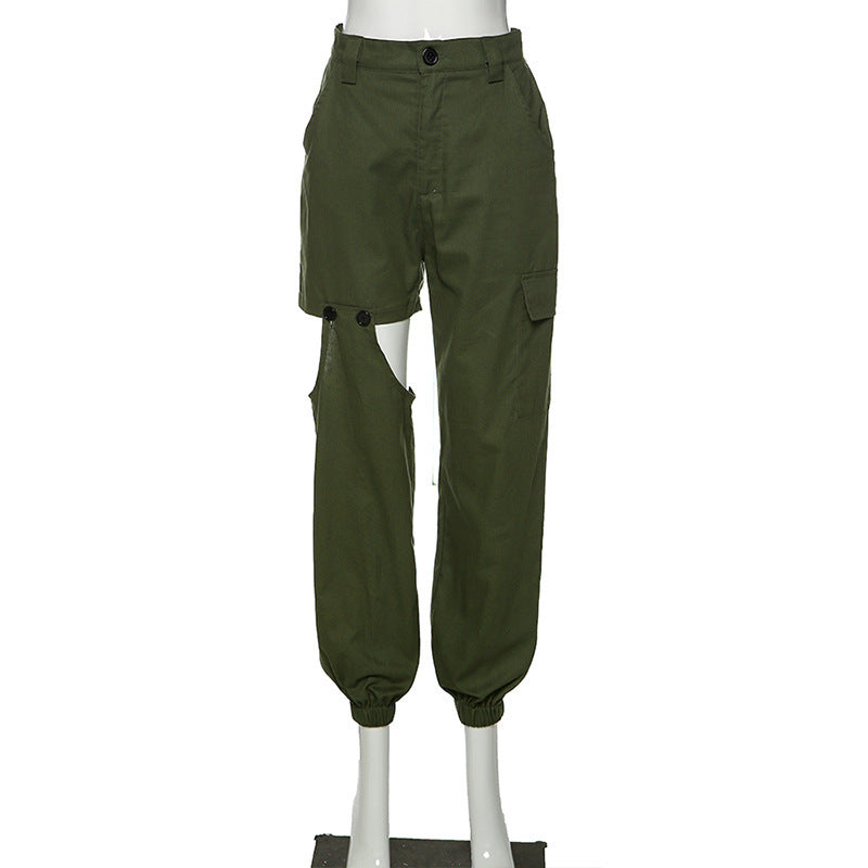 irregular stitching pocket harem pants, view 3 - MRSLM