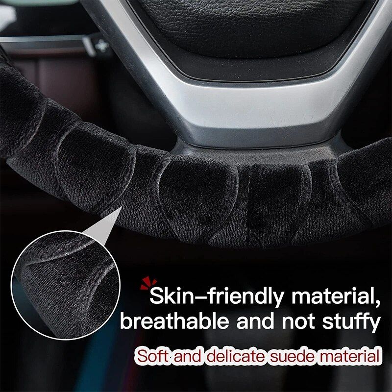 Soft Winter Warm Plush Car Steering Wheel Cover